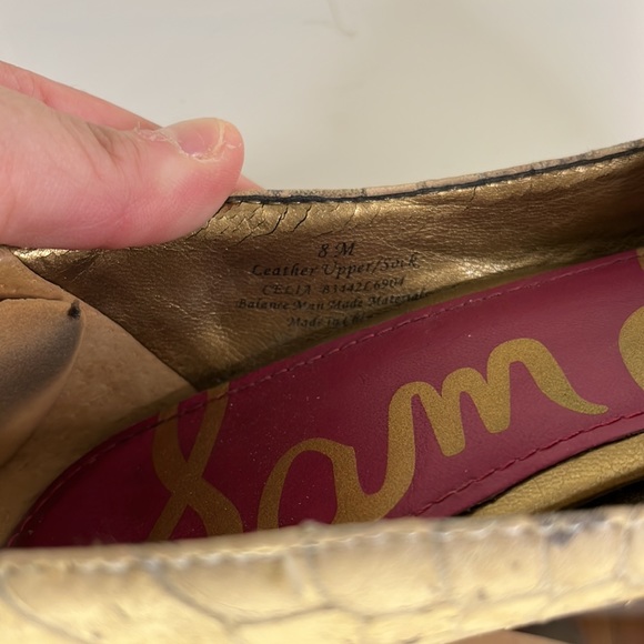 Sam Edelman Celia Snakeskin Pointed Toe High Heeled Stilettos Size 8 - Picture 9 of 9